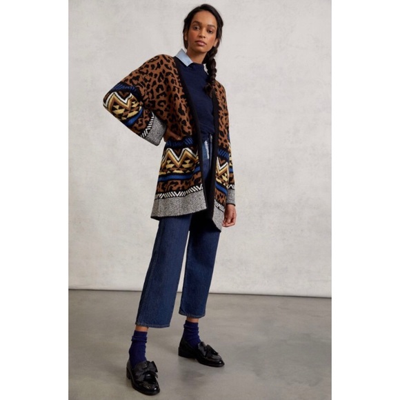 NWT ANTHROPOLOGIE MARSEILLE LEOPARD CARDIGAN - Picture 7 of 9